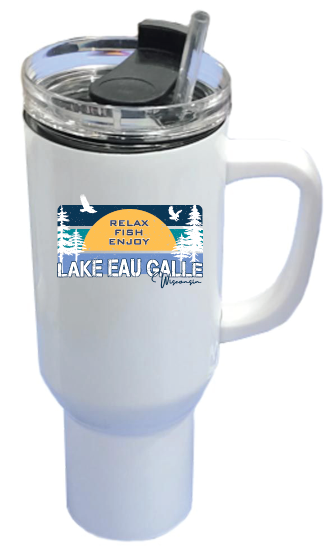 40oz STAINLESS STEEL TUMBLER WITH LID AND HANDLE