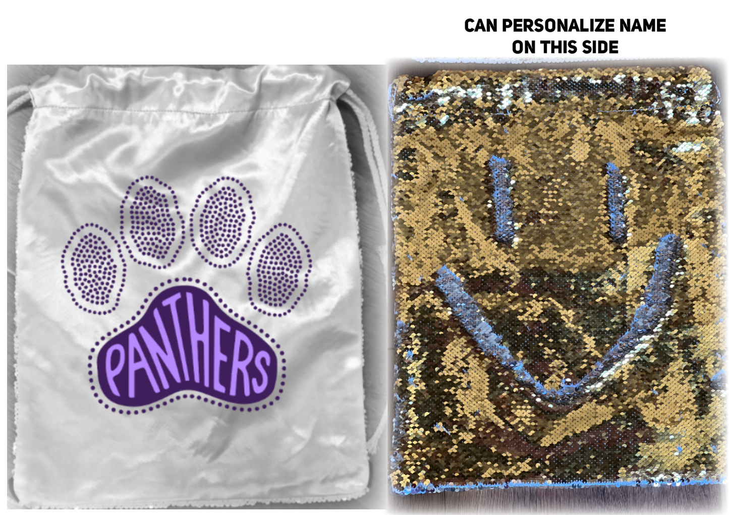 Glitter Cinch Bag - Sequin Color Changing (Can Personalize)