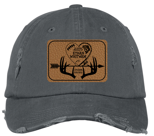 Distressed Trucker Hat - Leather Patch