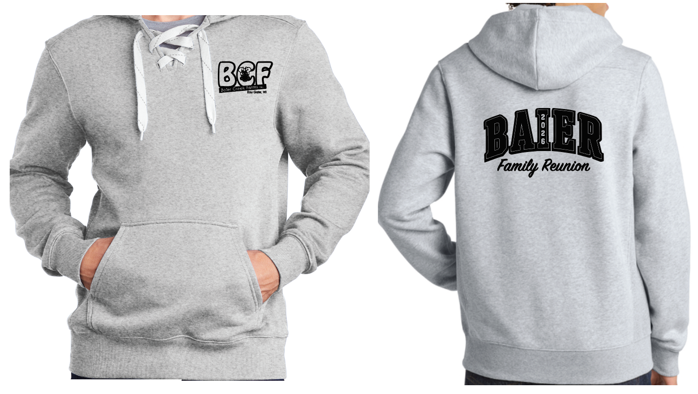 LACE UP HOODED SWEATSHIRT