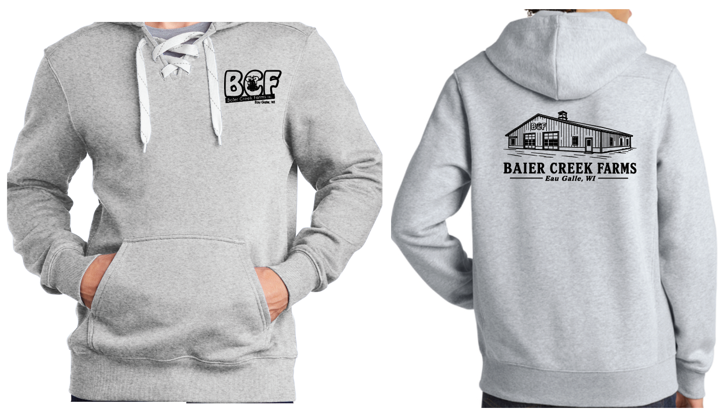 LACE UP HOODED SWEATSHIRT