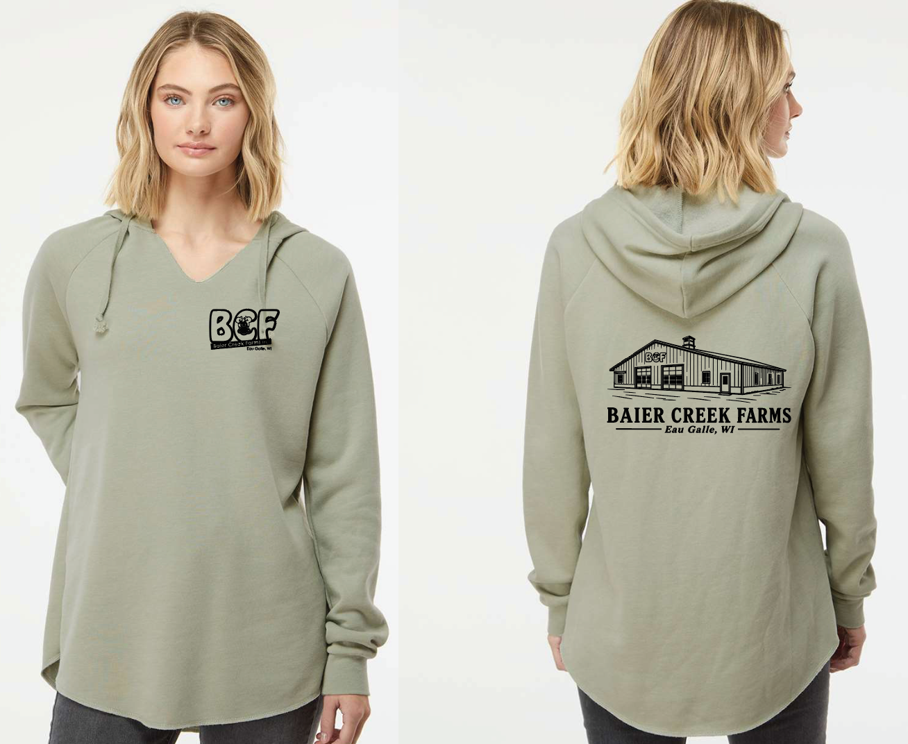 LADIES HOODIE - California Wave Wash
